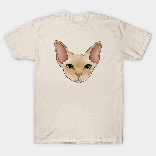 Devon Rex Cream T-Shirt by Mickidona